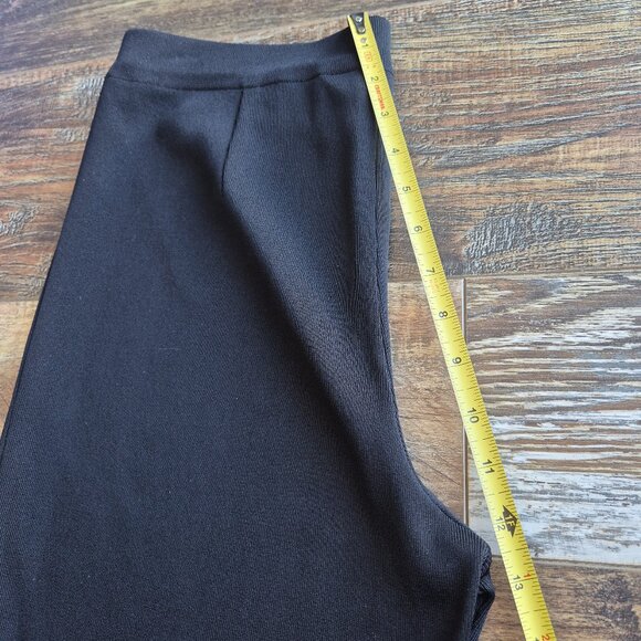 Exclusively Misook Slinky Knit Straight Leg Pants Elastic Waist Black - Picture 9 of 9